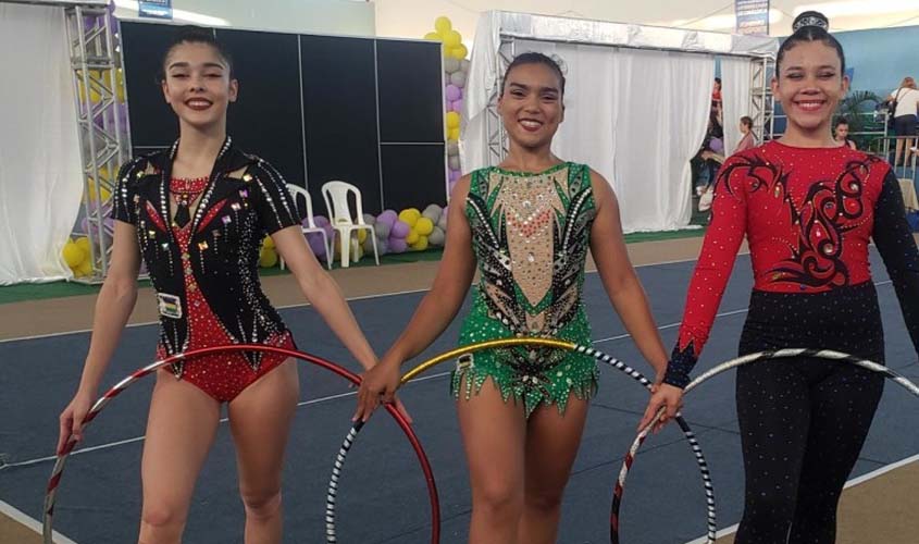 Ginastas do Talentos do Futuro ganham medalhas de prata e bronze no torneio regional de Ginástica Rítmica em Roraima