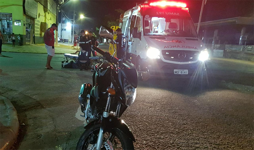 Motociclista fica ferido na capital
