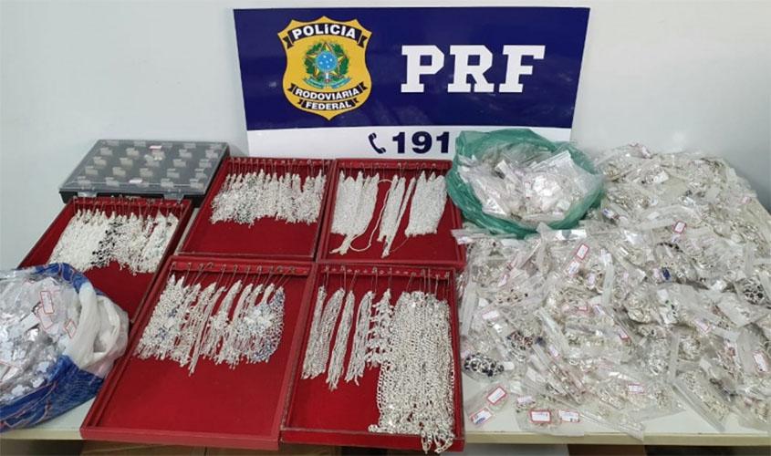 PRF identifica joias e semijoias transportadas sem nota fiscal