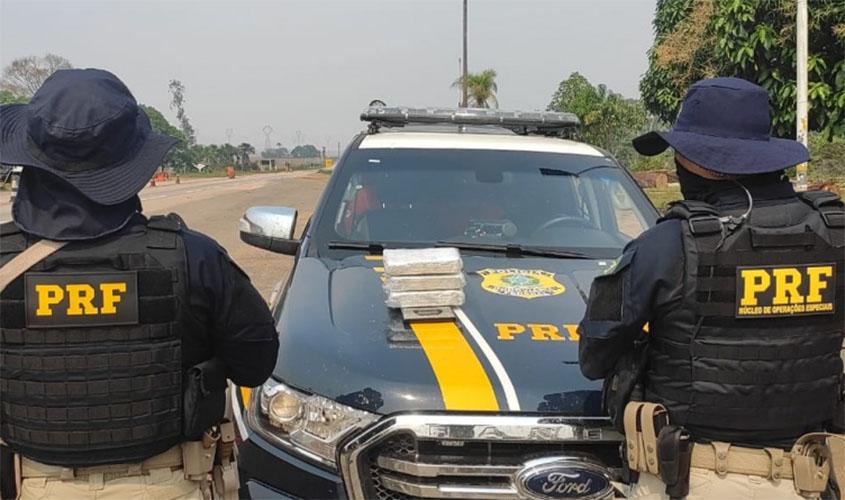 Em Porto Velho/RO, PRF apreende 3,18 Kg de cocaína