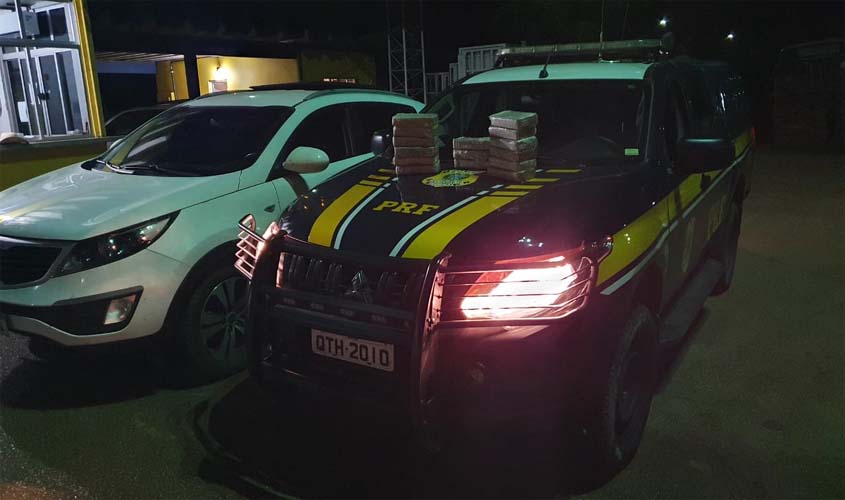 Porto Velho/RO, PRF apreende 35 quilos de cocaína