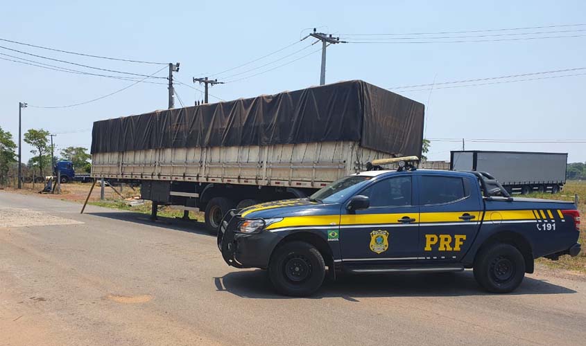 PRF identifica 3 veículos de carga adulterados