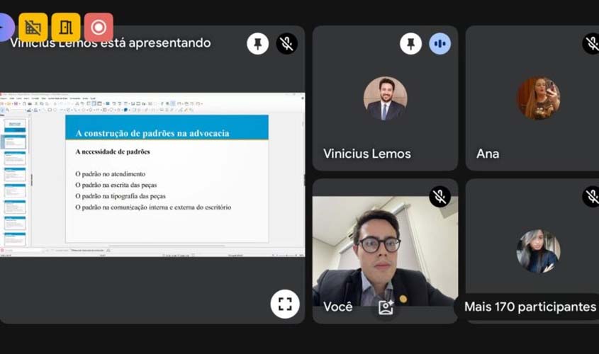OAB Rondônia lança curso de petições para 400 advogados