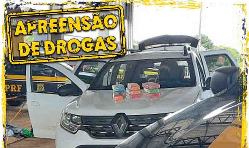 Em Pimenta Bueno/RO, PRF apreende quase 10 kg de cocaína