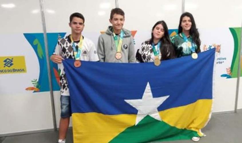 Rondônia conquista quatro medalhas na modalidade xadrez durante os Jogos Escolares Brasileiros 2022