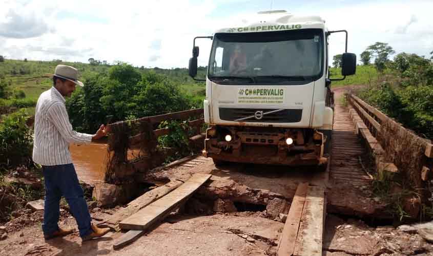 Jean Oliveira cobra do DER operação tapa buracos na estrada RO 010