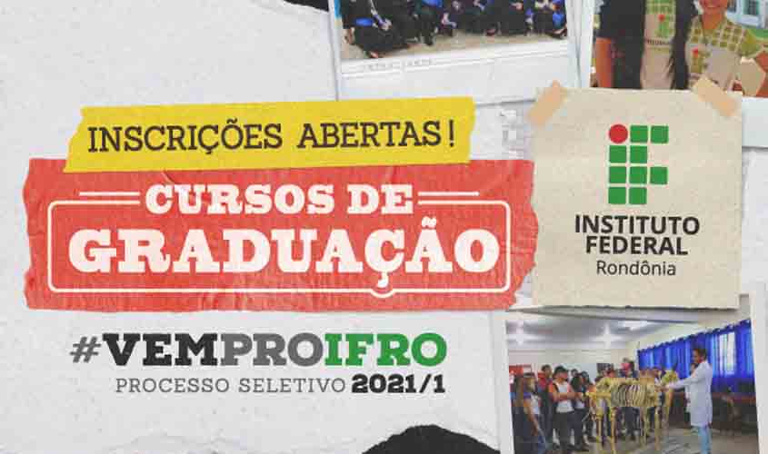 Abertas as inscrições para cursos de graduação do IFRO