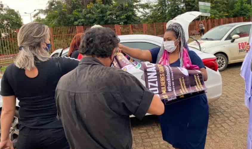 Sintero promove buzinaço pelas ruas de Porto Velho, reivindicando vacinação, auxílio emergencial e políticas públicas para as mulheres