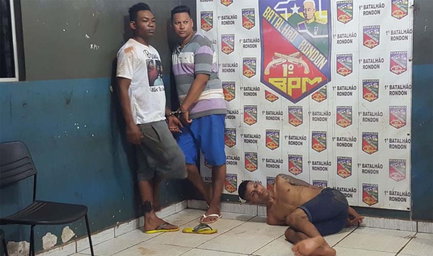 Polícia prende trio acusado de roubar posto de combustível
