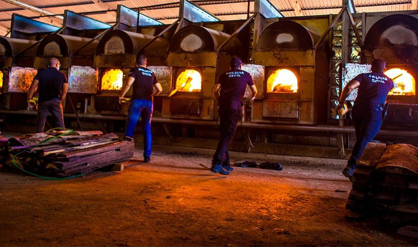 Polícia Civil incinera cerca de uma tonelada de drogas na manhã desta quinta-feira (09), em uma cerâmica 