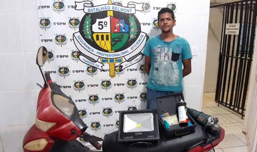 Polícia recebe denúncia, recupera moto roubada e prende suspeito
