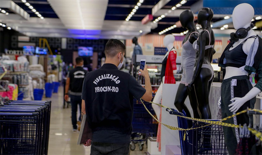 Fiscalização do Procon interdita parcialmente loja varejista em Porto Velho