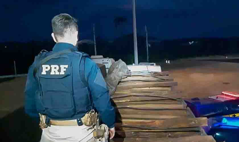 PRF realiza grande apreensão de madeira irregular nesta semana