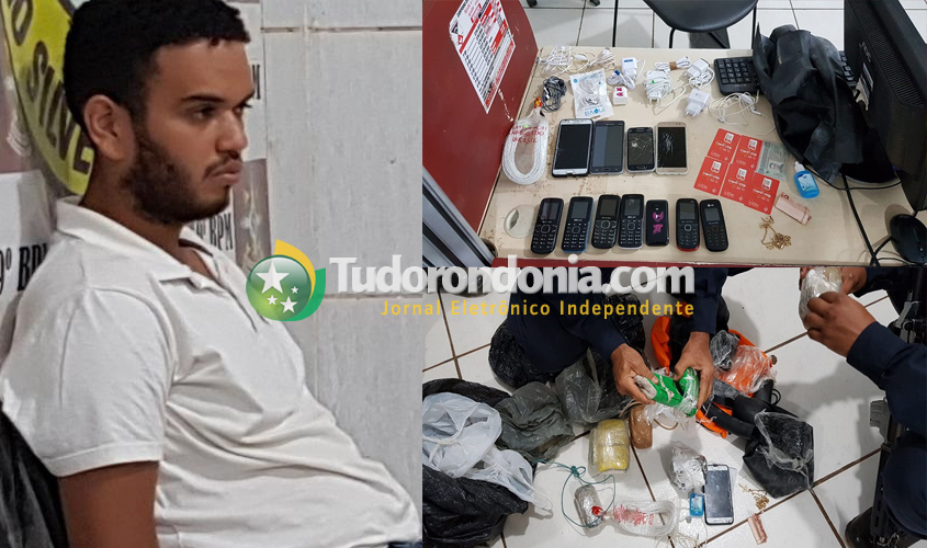 Jovem é preso acusado de tentar jogar celulares para dentro de presídio 