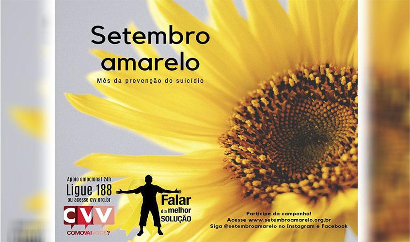 Assembleia Legislativa realiza ação em apoio a “Campanha Setembro Amarelo”