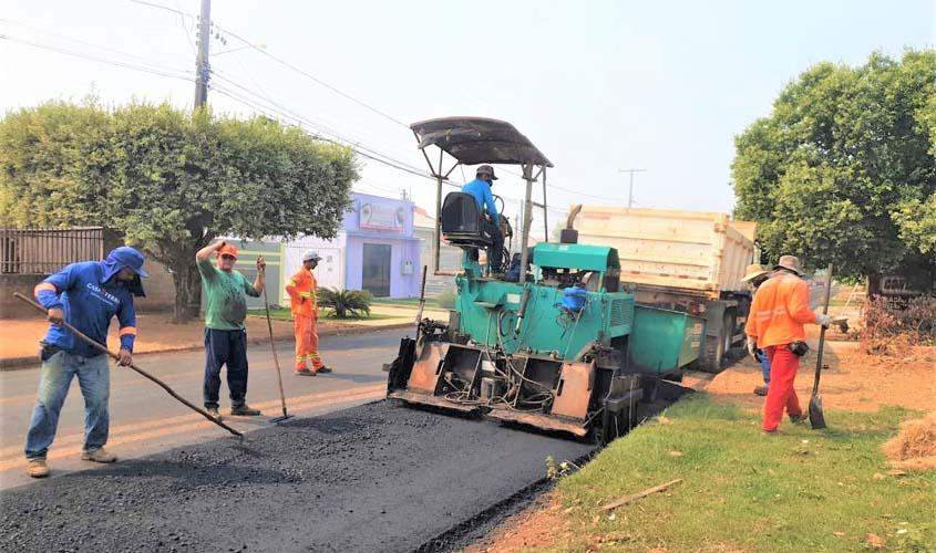Avenida Campinas do bairro Jardim Paulista recebe pavimentação asfáltica