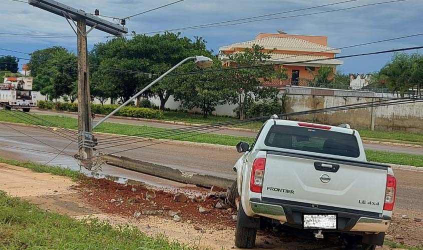 Rondônia registra 115 colisões contra postes em 2026