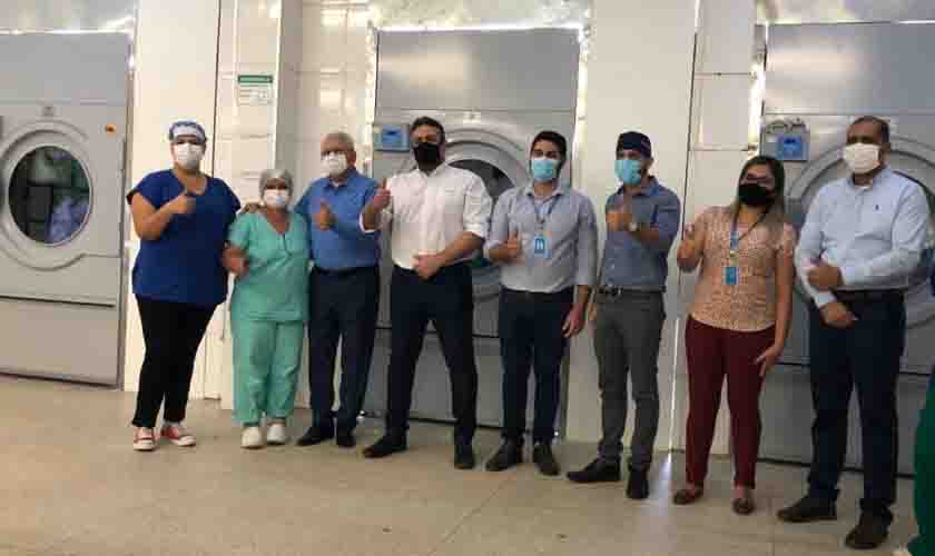 Energisa entrega ‘Lavandaria Eficiente’ para Hospital de Base higienizar 800 kg de roupa por dia