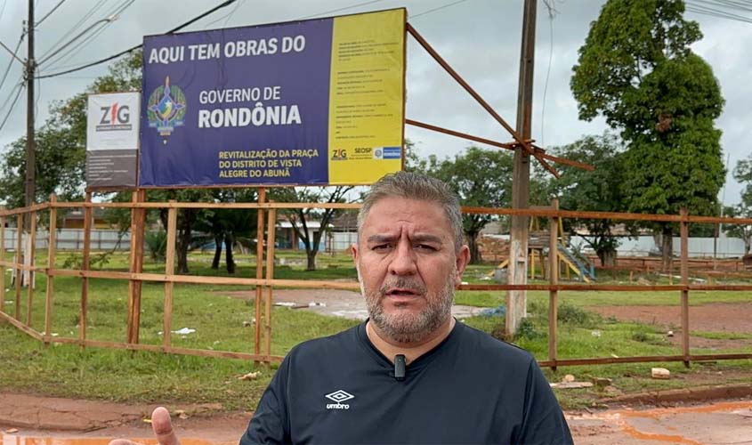 Vereador Fogaça agradece governador Marcos Rocha por revitalização de praça de Vista Alegre
