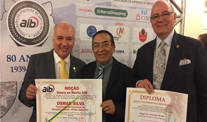 FENAI e AIB homenageiam jornalista de Rondônia no Rio de Janeiro