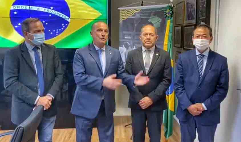 Japonês conquista complexo esportivo e comercial com Onyx Lorenzoni e apoio de Chrisóstomo