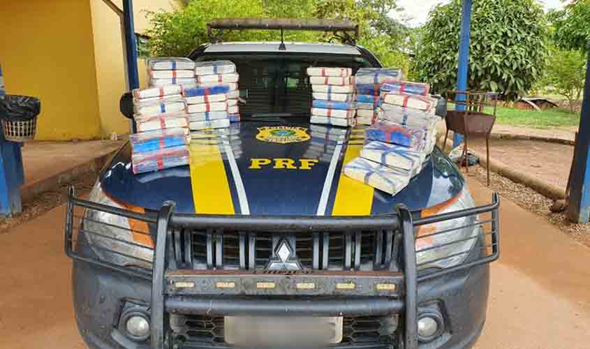 Em Guajará-Mirim/RO, PRF apreende 74,49 Kg de cocaína
