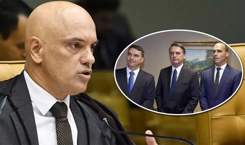 O recado indecoroso e ameaçador de Flávio Bolsonaro para Alexandre de Moraes