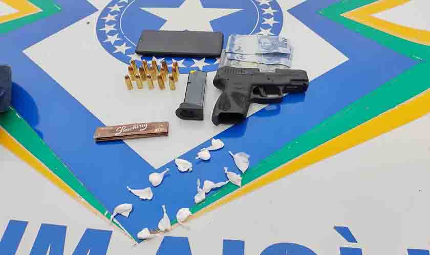 Policiais Militares apreendem arma de fogo, munições e entorpecentes em São Miguel