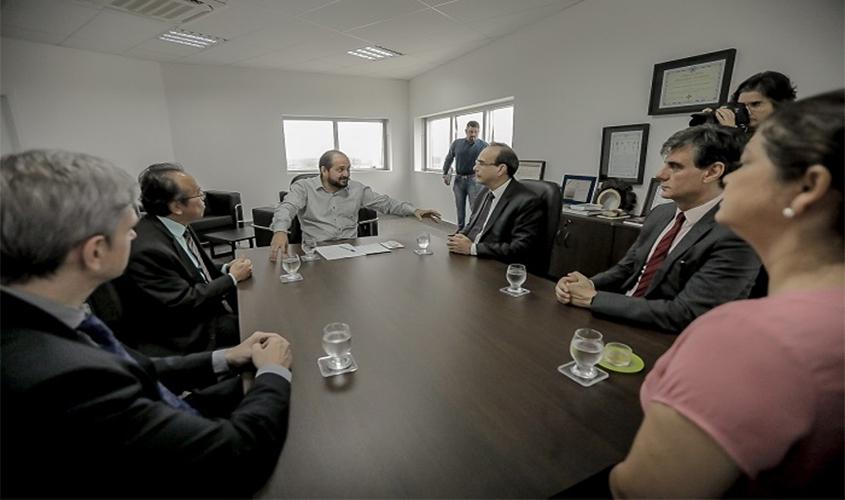 Presidente Laerte Gomes recebe cúpula do Tribunal de Justiça durante visita institucional