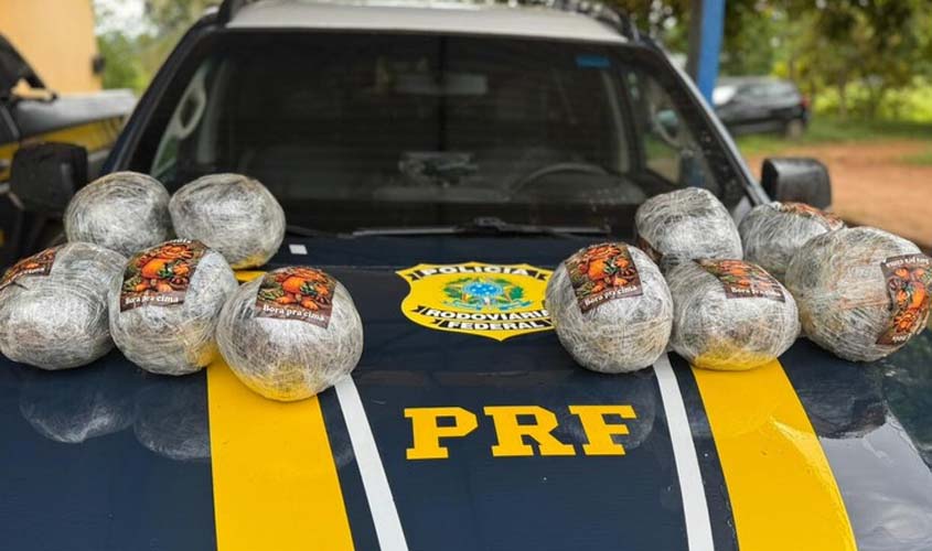 PRF apreende 11 kg de droga na BR-425 em Rondônia