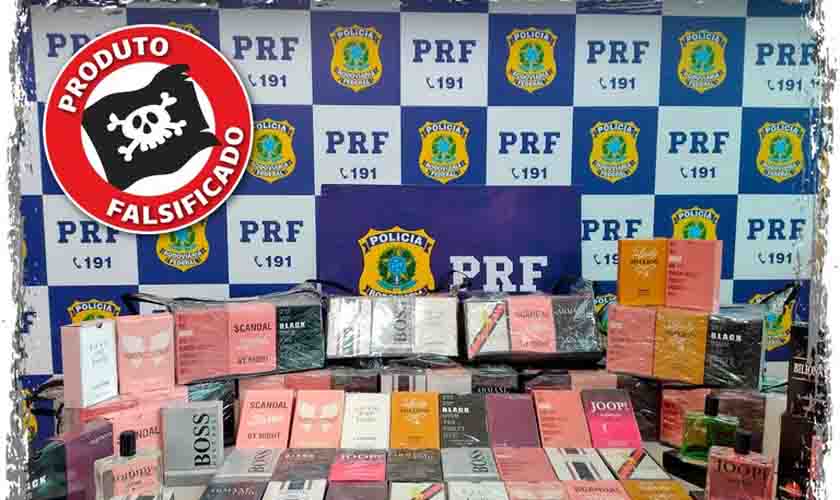 Em Vilhena/RO, PRF realiza grande apreensão de cosméticos e de vestuários falsificados