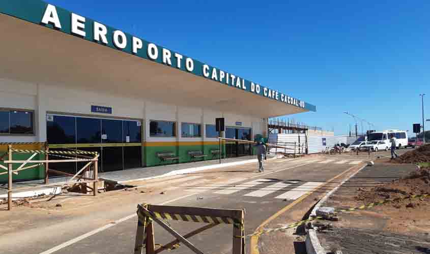 Obras executadas pelo Governo de Rondônia no Aeroporto de Cacoal seguem avançando