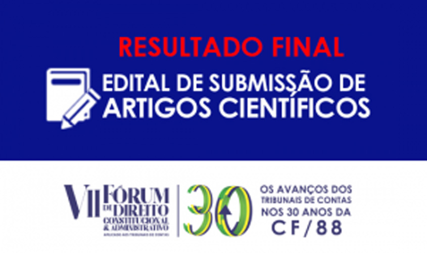 TCE divulga resultado final do concurso de artigos científicos do VII Fórum de Direito