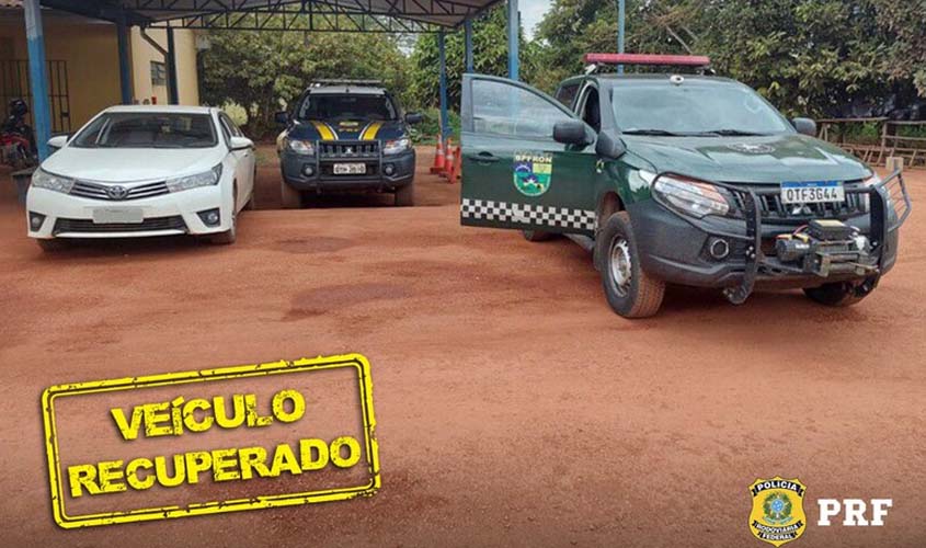 Em Guajará-Mirim/RO, PRF recupera dois veículos roubados em 1 dia