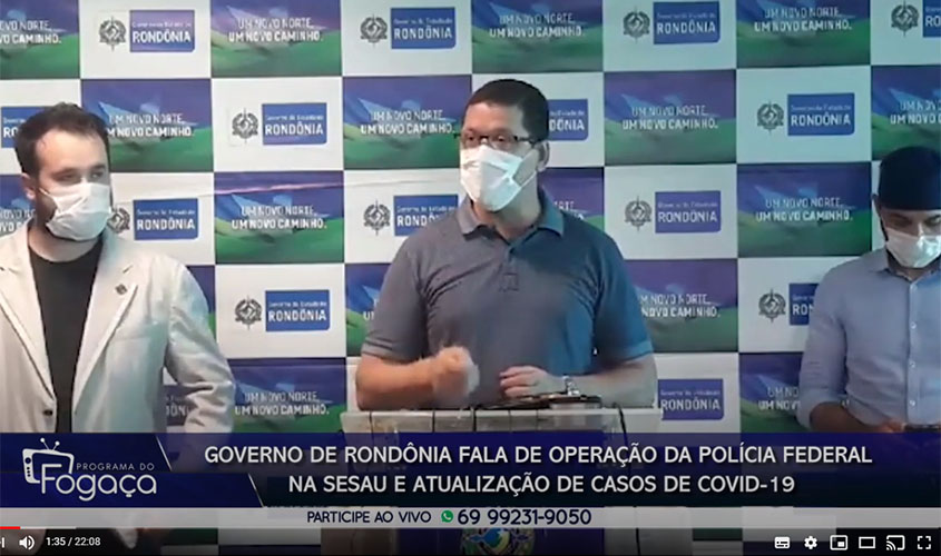 Governo de Rondônia fala de operação da PF na SESAU 