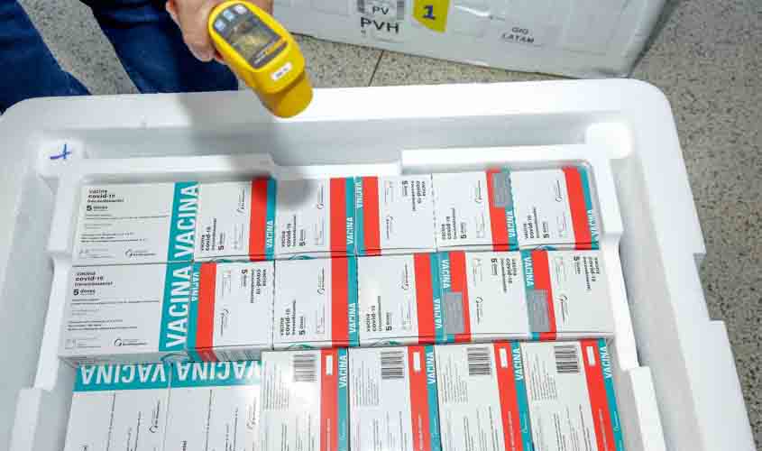 Rondônia recebe do Ministério da Saúde mais 26.250 doses de vacina contra a covid-19