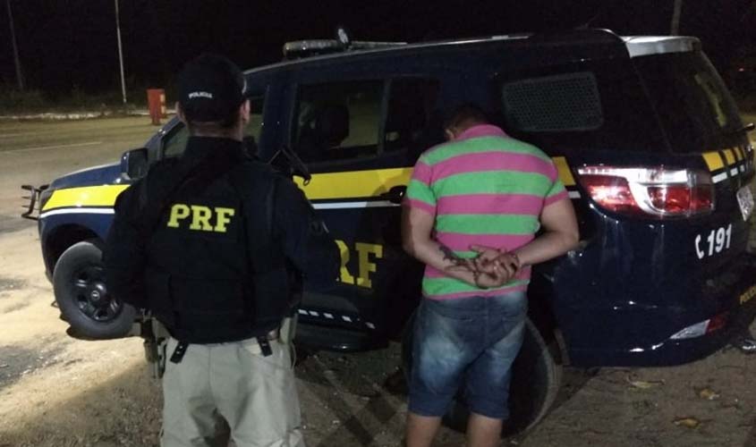 Foragido da Justiça de São Paulo é preso pela PRF