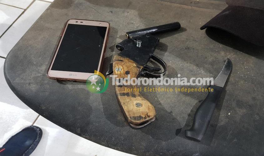 Suspeito troca tiros com a PM e é preso