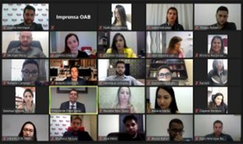 OAB Jovem promove primeiro Colégio virtual de presidentes da Seccional Rondônia