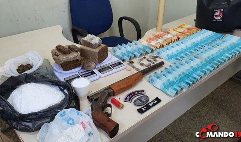 PM prende foragido que matou desafeto no Jardim Capelasso e apreende arma, drogas e dinheiro falso