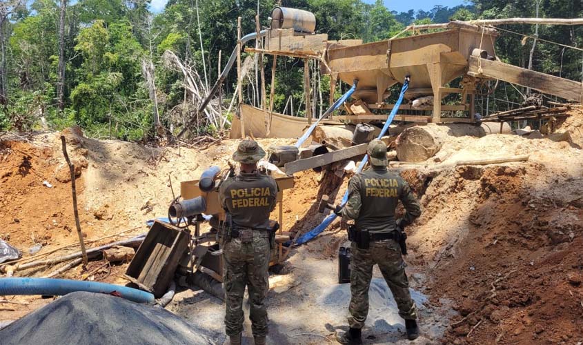 Polícia Federal realiza operação de combate ao garimpo ilegal no interior da Reserva Roosevelt e Parque Aripuanã