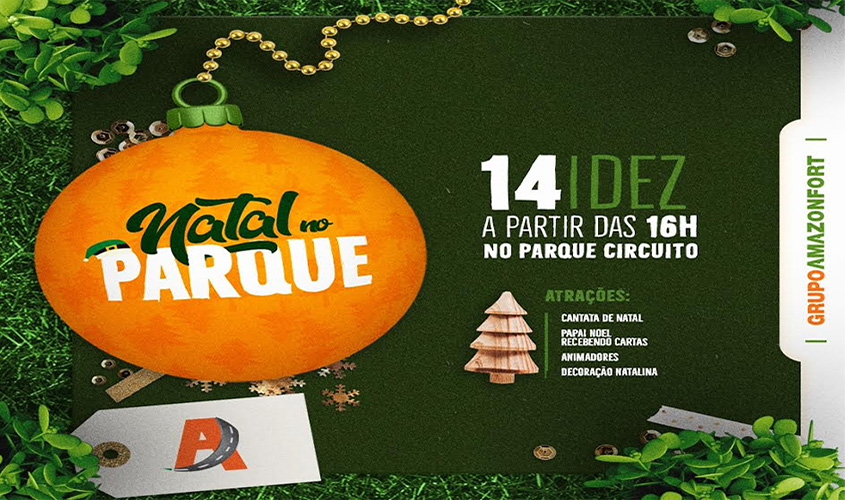 Parque Circuito recebe programação gratuita de Natal no próximo sábado (14)