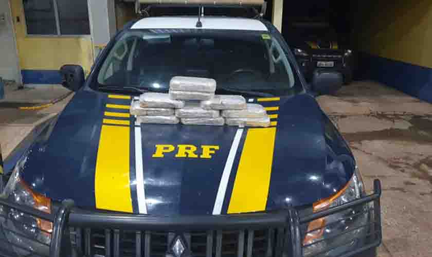 Em Pimenta Bueno/RO, PRF apreende 10.32 kg de cocaína