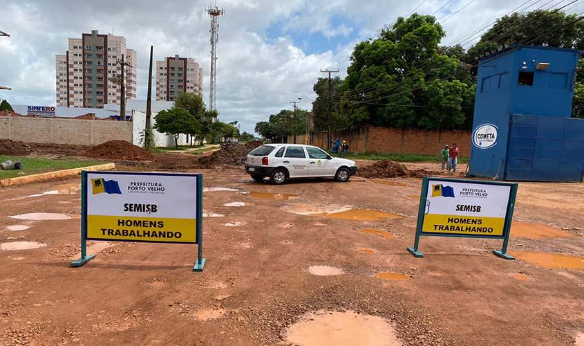 Frentes de serviço de infraestrutura continuam em vários pontos da capital