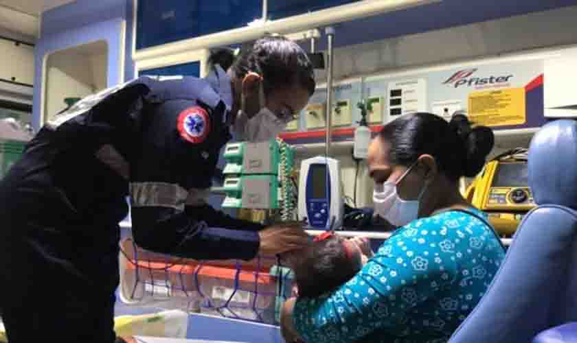 Bebê de Rondônia com necessidade de tratamento especial é transferida para Pernambuco