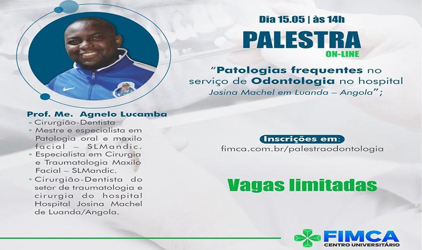 Odontologia da FIMCA promove palestra online com dentista da Angola