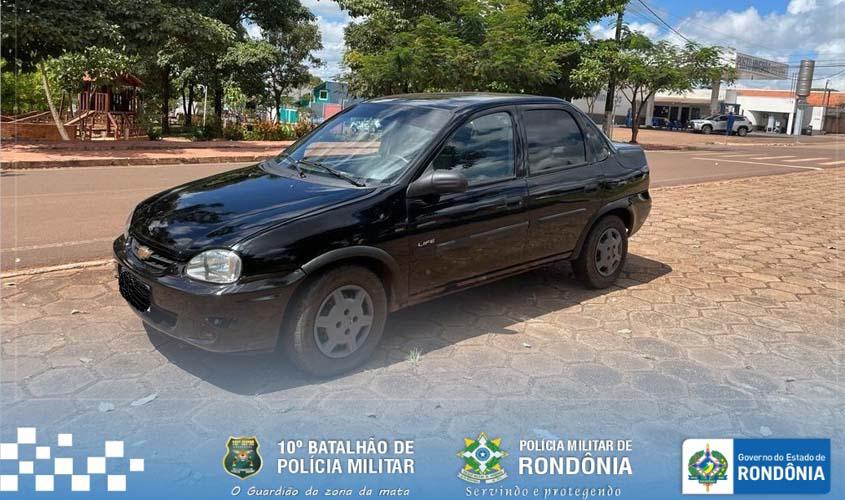 PM recupera carro levado de garagem de compra e venda