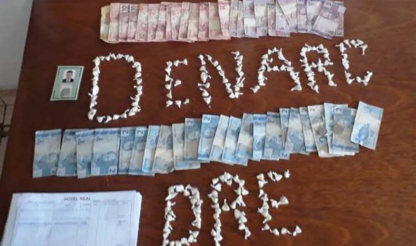 Polícia Civil apreende quase 200 invólucros de cocaína próximo à rodoviária de Porto Velho