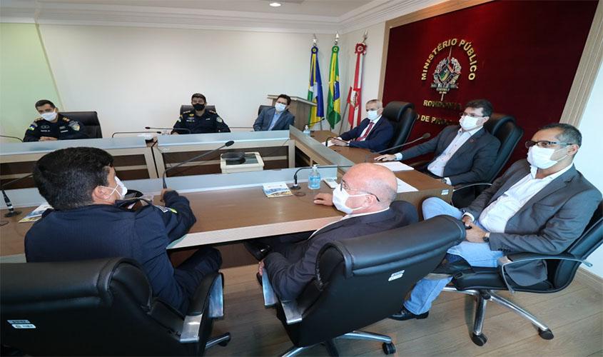 MPRO e MPC discutem valorização de policiais militares com Comando da PM