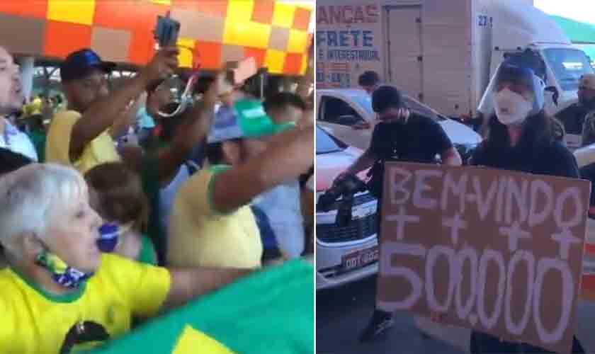 Bolsonaristas atacam manifestante que protestava contra Bolsonaro durante sua visita no Espírito Santo (vídeo)